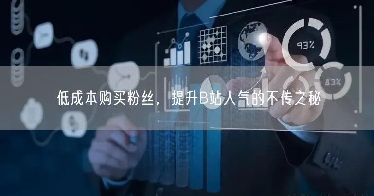 低成本购买粉丝，提升B站人气的不传之秘