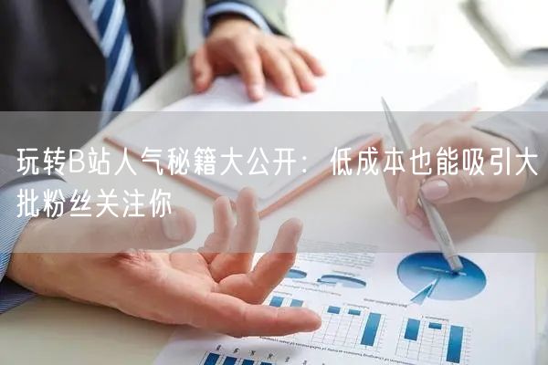 玩转B站人气秘籍大公开：低成本也能吸引大批粉丝关注你