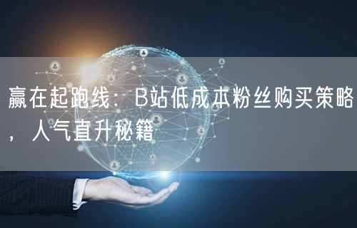赢在起跑线：B站低成本粉丝购买策略，人气直升秘籍