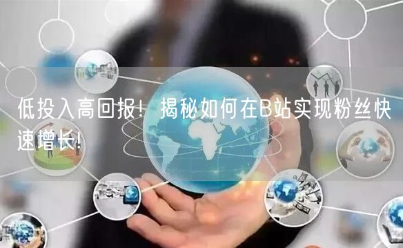 低投入高回报！揭秘如何在B站实现粉丝快速增长!