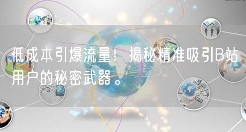 低成本引爆流量！揭秘精准吸引B站用户的秘密武器。