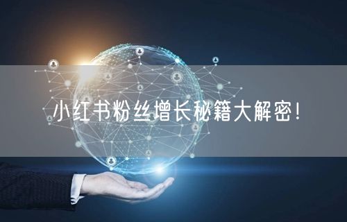 小红书粉丝增长秘籍大解密！