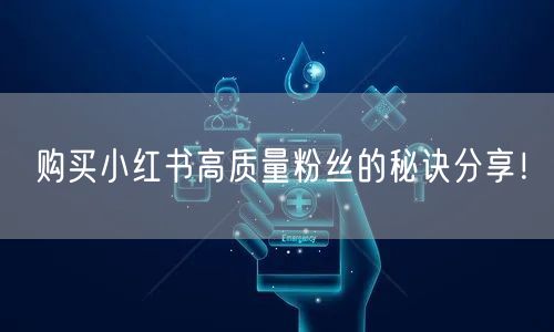 购买小红书高质量粉丝的秘诀分享！