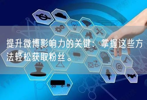 提升微博影响力的关键：掌握这些方法轻松获取粉丝。