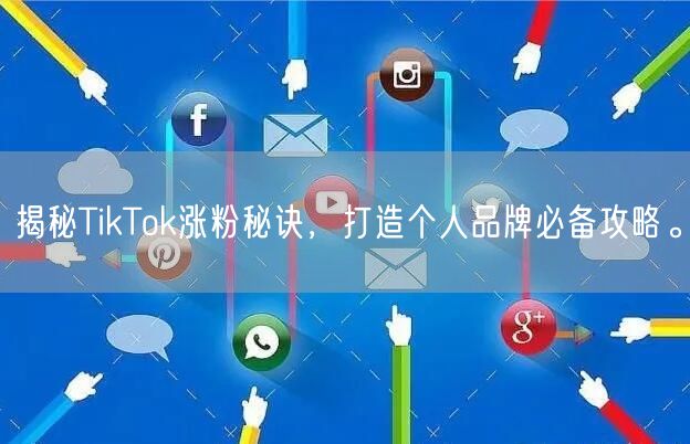 揭秘TikTok涨粉秘诀，打造个人品牌必备攻略。